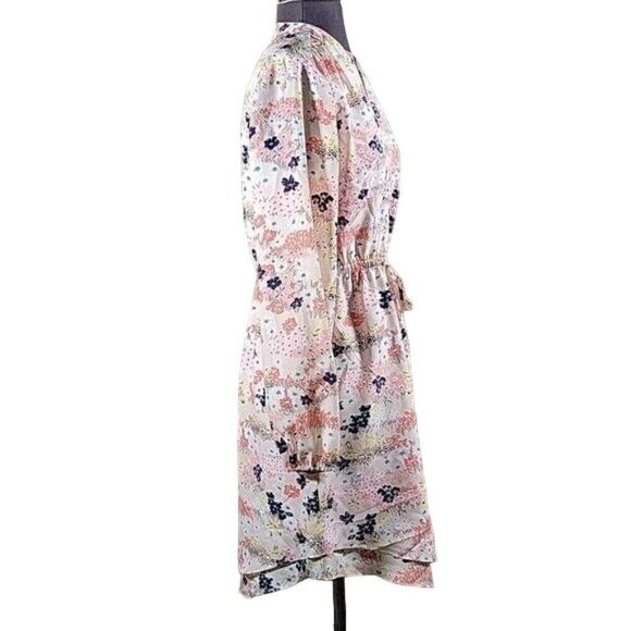 Maison Jules Floral Split Neck Shirtdress Sz S - Picture 3 of 15
